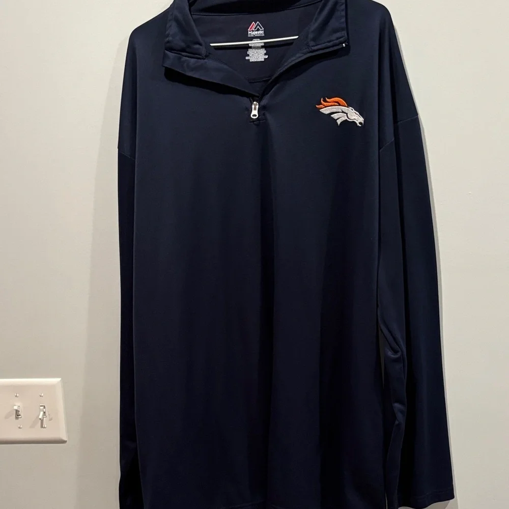Majestic Dark Blue Quarter-Zip Jacket